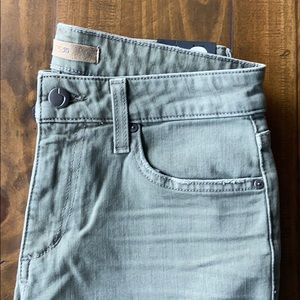 Olive green ripped jeans